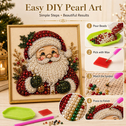 🏆100K+ Sold💥Bestselling 3D Christmas Pearl Craft Kit — Relaxing DIY Holiday Art