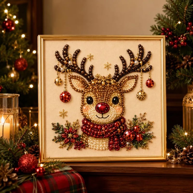 🏆100K+ Sold💥Bestselling 3D Christmas Pearl Craft Kit — Relaxing DIY Holiday Art