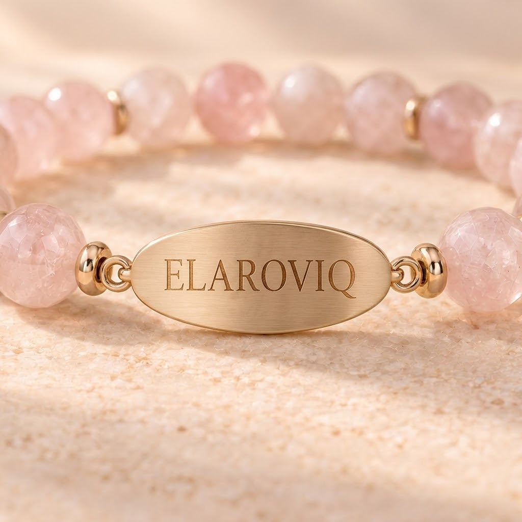 Blush Whisper — Personalized Rose Quartz Bracelet