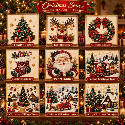 🏆100K+ Sold💥Bestselling 3D Christmas Pearl Craft Kit — Relaxing DIY Holiday Art