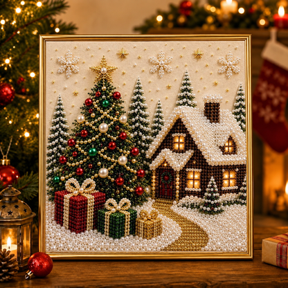 🏆100K+ Sold💥Bestselling 3D Christmas Pearl Craft Kit — Relaxing DIY Holiday Art