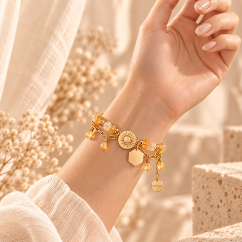 Golden Aura — Personalized Citrine Sun Bracelet