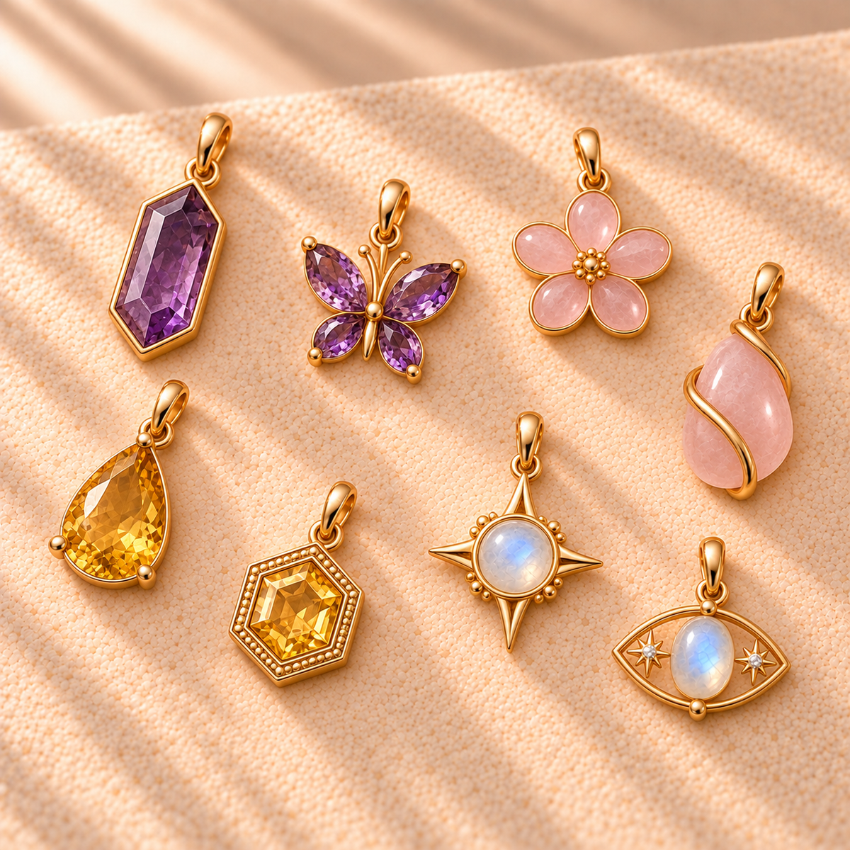 Prismatic Muse — Natural Crystal Pendant Box | Three Colors