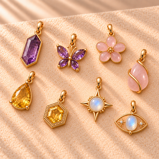Prismatic Muse — Natural Crystal Pendant Box | Three Colors