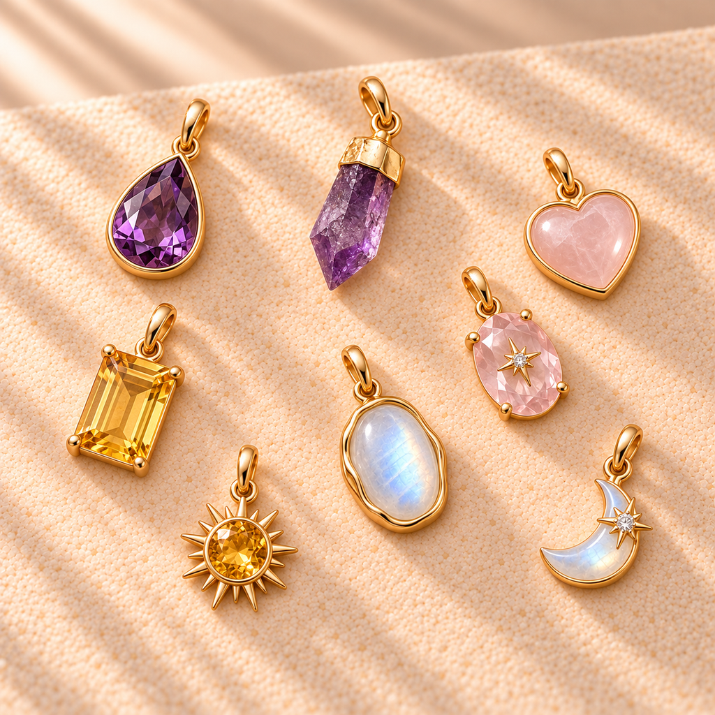 Prismatic Muse — Natural Crystal Pendant Box | Three Colors