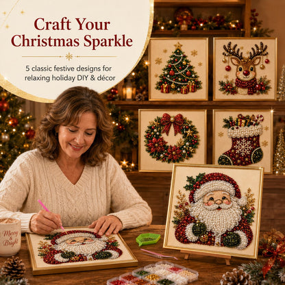 🏆100K+ Sold💥Bestselling 3D Christmas Pearl Craft Kit — Relaxing DIY Holiday Art