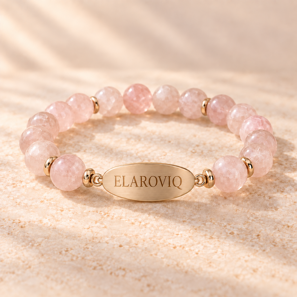 Blush Whisper — Personalized Rose Quartz Bracelet