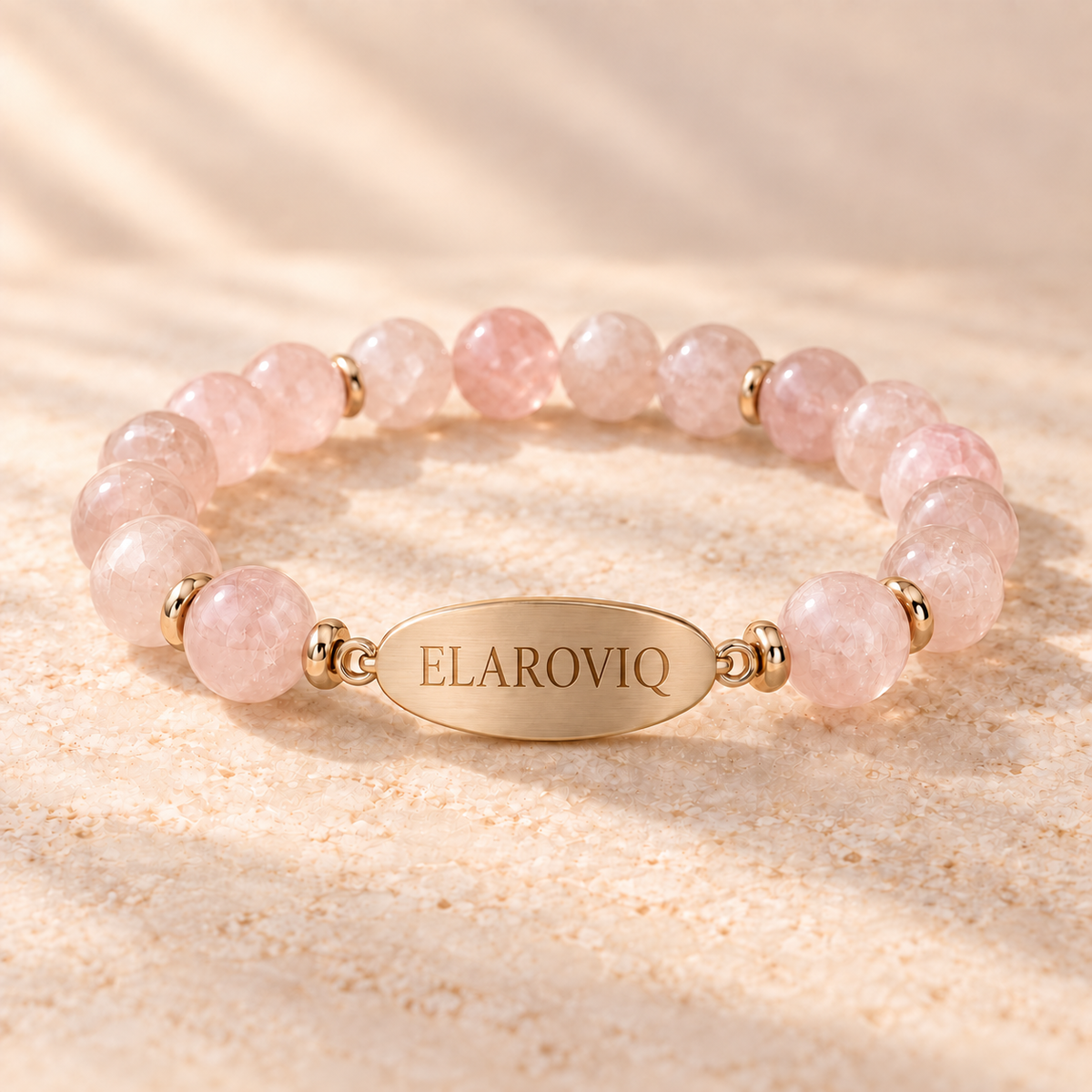 Blush Whisper — Personalized Rose Quartz Bracelet