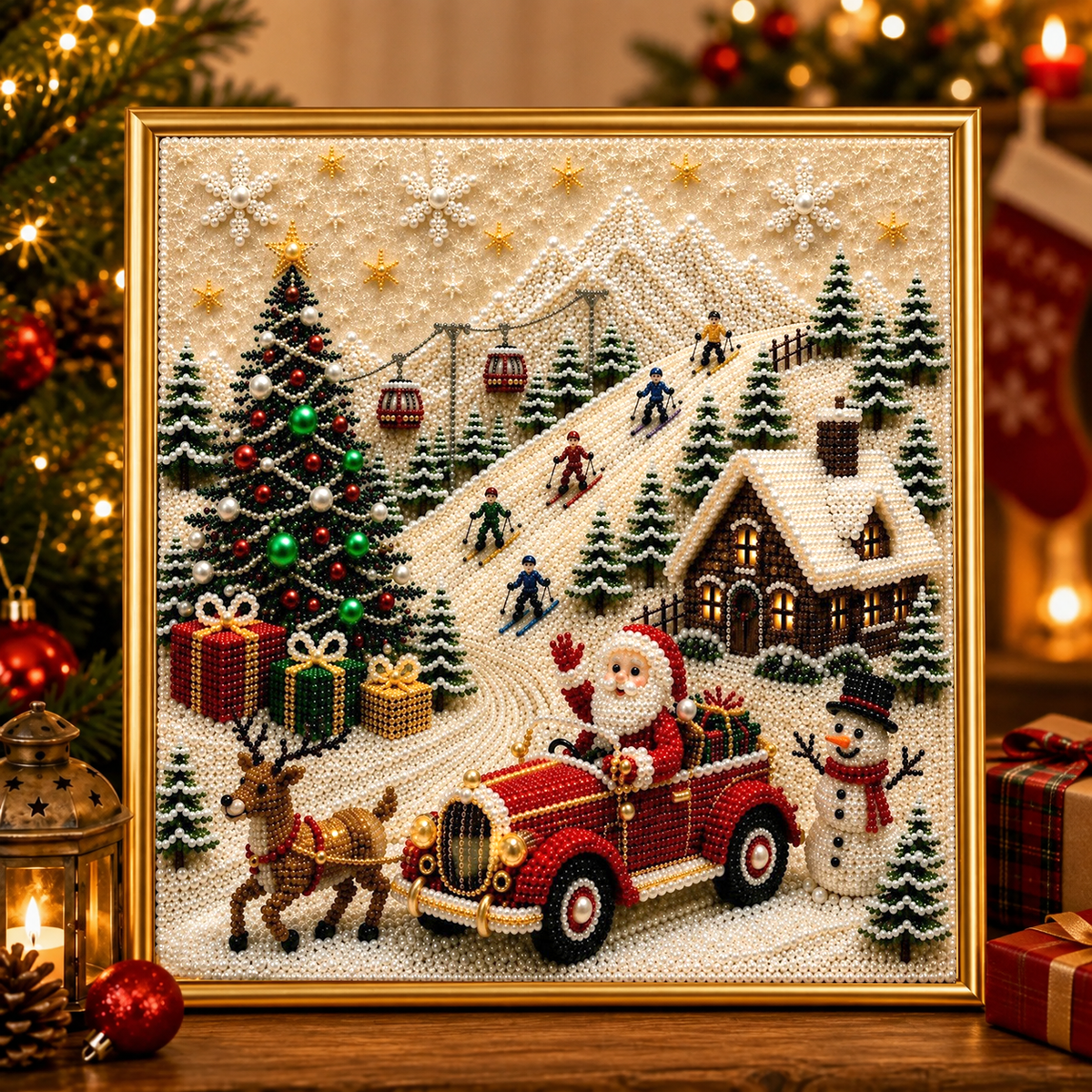 🏆100K+ Sold💥Bestselling 3D Christmas Pearl Craft Kit — Relaxing DIY Holiday Art